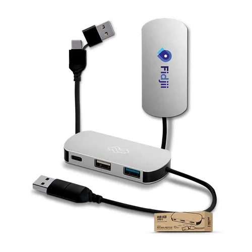 Hub multiports en aluminium recyclé personnalisé