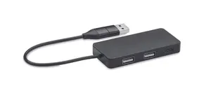 Hub USB 3 ports publicitaire avec câble 20cm - Hub-C | Noir