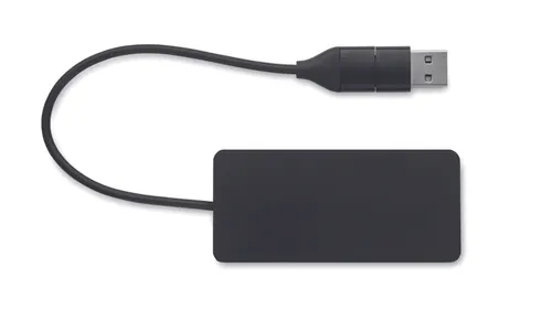Hub USB 3 ports publicitaire avec câble 20cm - Hub-C