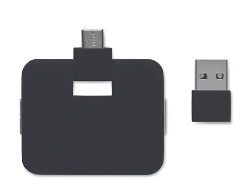 Hub USB 4 ports personnalisable et câble 20cm - Square-C