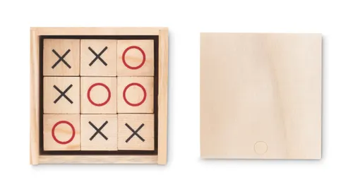Jeu de morpion en bois personnalisable - Tic Tac Toe