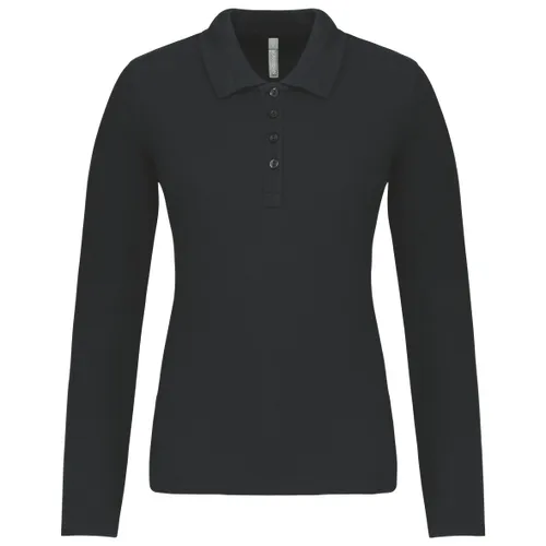 Polo piqué manches longues femme - Kariban