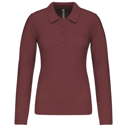 Polo piqué manches longues femme - Kariban