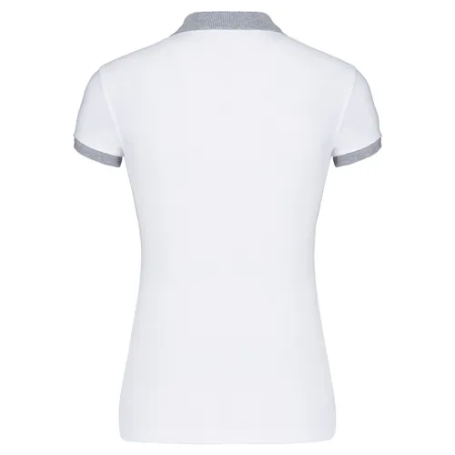 Polo piqué bicolore femme - Kariban
