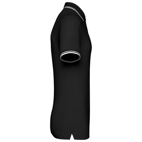 Polo homme manches courtes à liserés contrastés - Kariban
