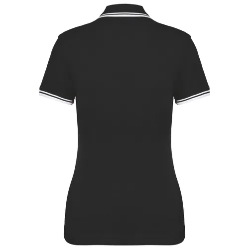 Polo femme manches courtes à liserés contrastés - Kariban