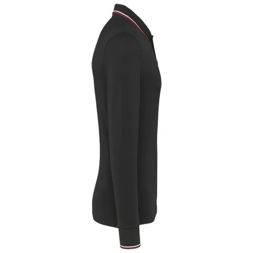 Polo maille piquée manches longues homme - Kariban