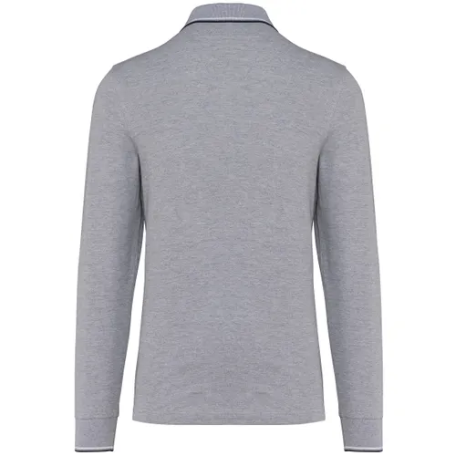 Polo maille piquée manches longues homme - Kariban