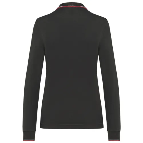 Polo maille piquée manches longues femme - Kariban