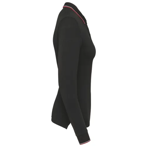 Polo maille piquée manches longues femme - Kariban