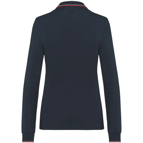 Polo maille piquée manches longues femme - Kariban