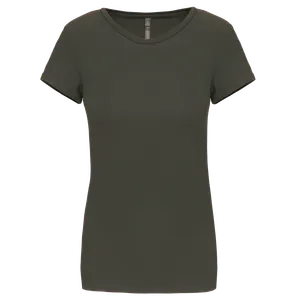 T-shirt col rond manches courtes femme - Kariban | Dark Khaki