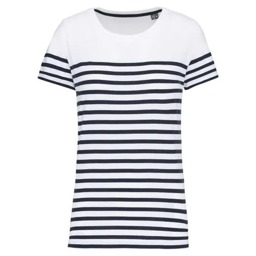T-shirt marin col rond Bio femme - Kariban