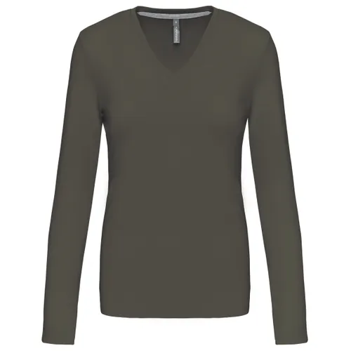 T-shirt col V manches longues femme - Kariban