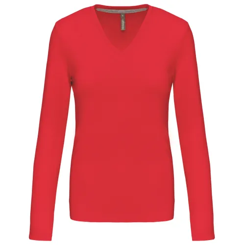 T-shirt col V manches longues femme - Kariban
