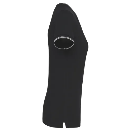 T-shirt maille piquée col V femme - Kariban