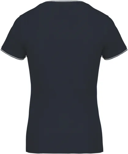 T-shirt maille piquée col V femme - Kariban