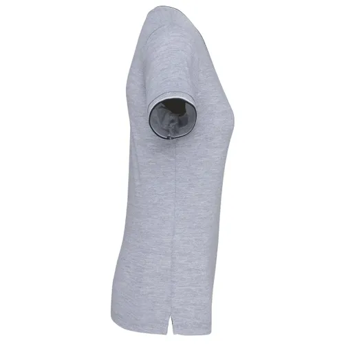 T-shirt maille piquée col V femme - Kariban