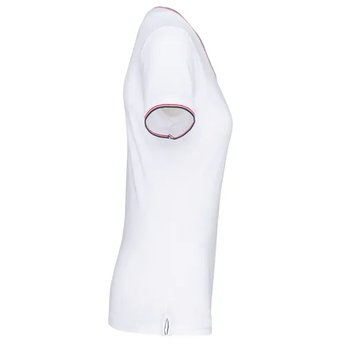 T-shirt maille piquée col V femme - Kariban