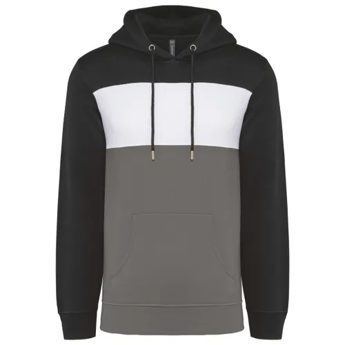 Sweat-shirt tricolore à capuche unisexe - Kariban