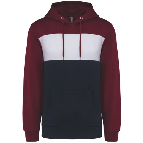 Sweat-shirt tricolore à capuche unisexe - Kariban