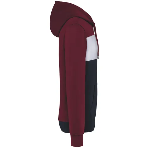 Sweat-shirt tricolore à capuche unisexe - Kariban
