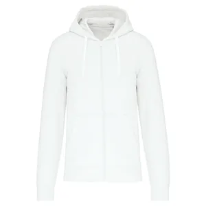 Sweat-shirt écoresponsable zippé à capuche homme - Kariban | White