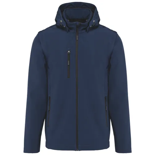 Veste Softshell 3 couches à capuche avec manches amovibles unisexe - Kariban