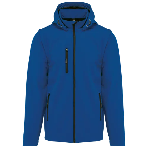 Veste Softshell 3 couches à capuche avec manches amovibles unisexe - Kariban