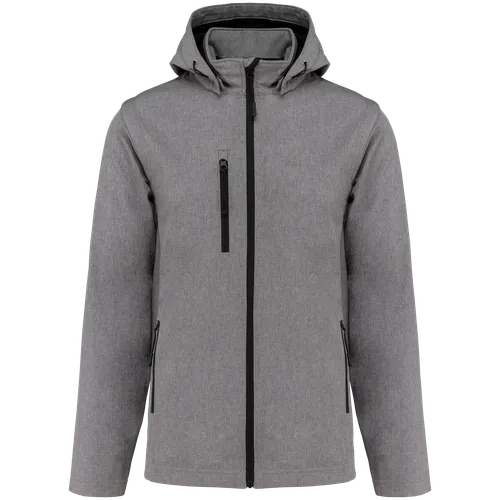 Veste Softshell 3 couches à capuche avec manches amovibles unisexe - Kariban