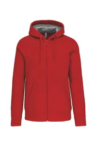 Sweat-shirt zippé capuche unisexe - Kariban | Red
