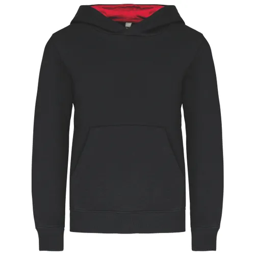 Sweat-shirt capuche contrastée enfant - Kariban