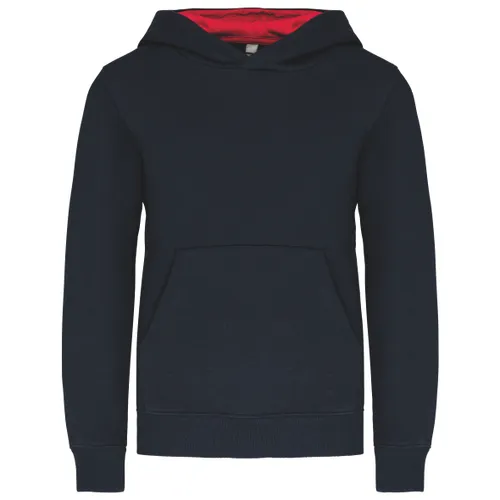 Sweat-shirt capuche contrastée enfant - Kariban