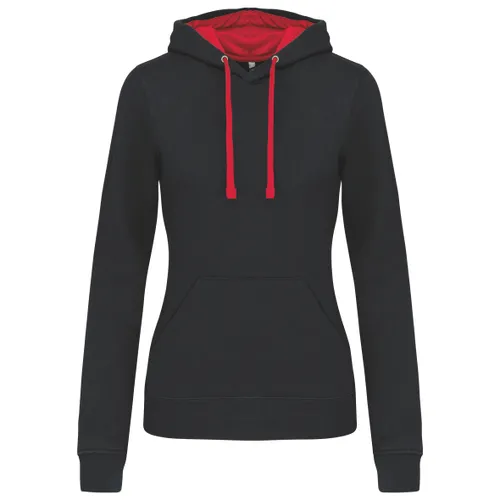 Sweat-shirt capuche contrastée femme - Kariban