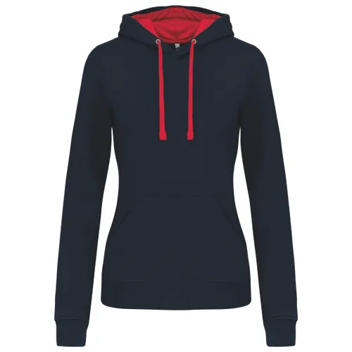 Sweat-shirt capuche contrastée femme - Kariban