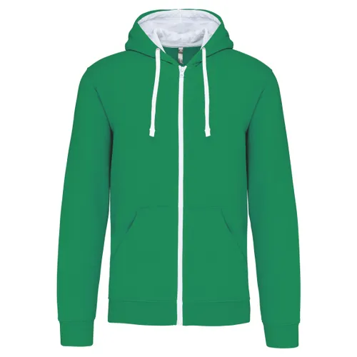 Sweat-shirt zippé capuche contrastée - Kariban