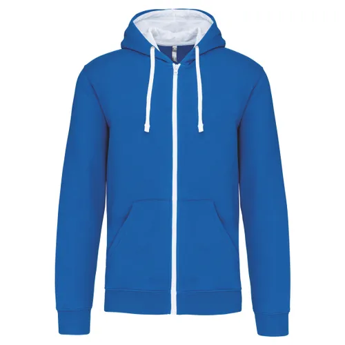 Sweat-shirt zippé capuche contrastée - Kariban