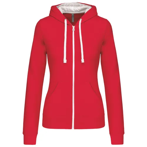 Sweat-shirt zippé capuche contrastée femme - Kariban