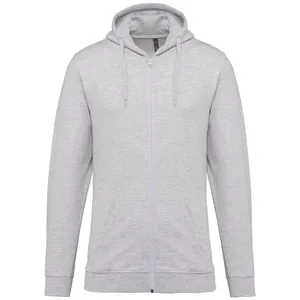 Sweat-shirt zippé capuche unisexe - Kariban | Ash Heather