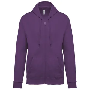 Sweat-shirt zippé capuche unisexe - Kariban | Purple