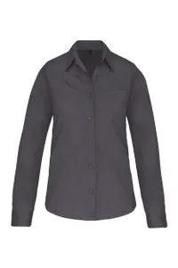Chemise popeline manches longues femme - Kariban | Zinc