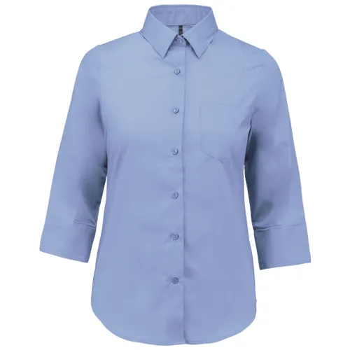 Chemise popeline polycoton manches 3/4 entretien facile femme - Kariban