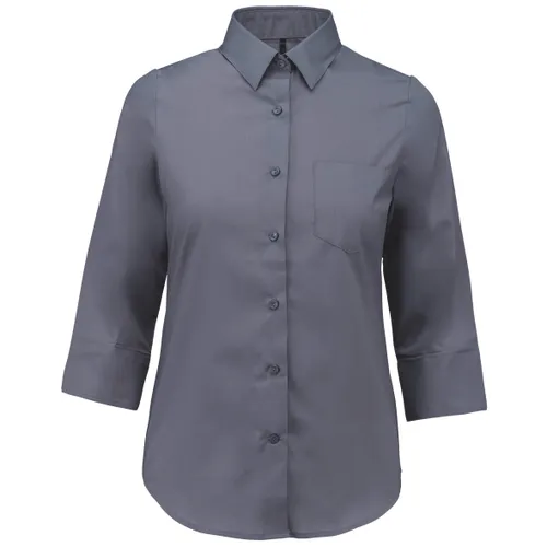 Chemise popeline polycoton manches 3/4 entretien facile femme - Kariban