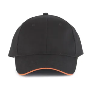 Orlando - casquette 6 panneaux - K-up | Black / Orange