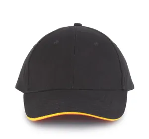 Orlando - casquette 6 panneaux - K-up | Black / Yellow / Red