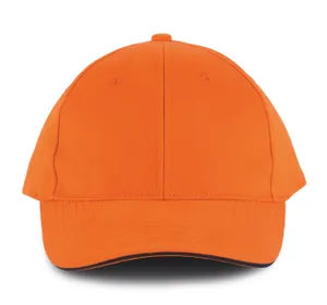 Orlando - casquette 6 panneaux - K-up | Orange / Navy