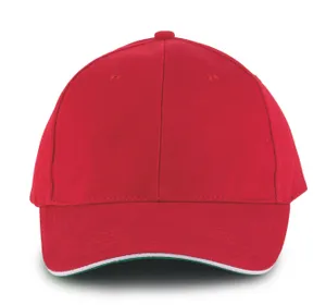 Orlando - casquette 6 panneaux - K-up | Red / White / Green
