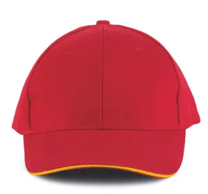 Orlando - casquette 6 panneaux - K-up | Red / Yellow