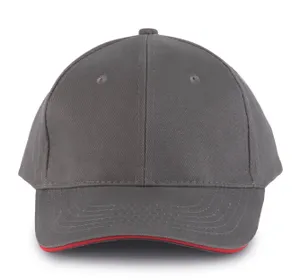 Orlando - casquette 6 panneaux - K-up | Slate Grey / Red