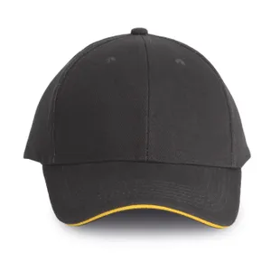 Orlando - casquette 6 panneaux - K-up | Dark Grey / Yellow